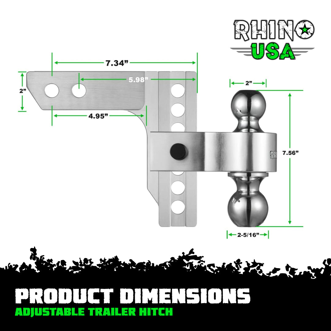 6" Adjustable Drop Hitch (2" Receivers)