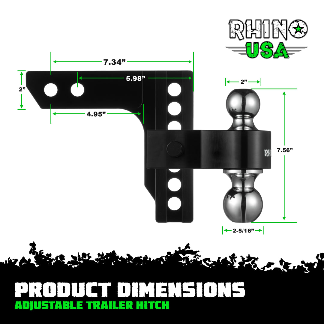 6" Adjustable Drop Hitch (2" Receivers)