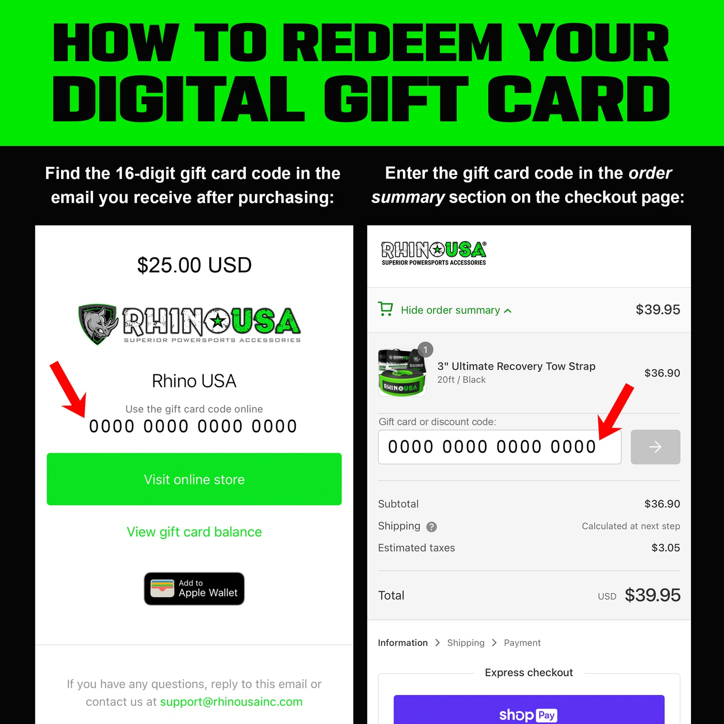Rhino USA Digital Gift Card