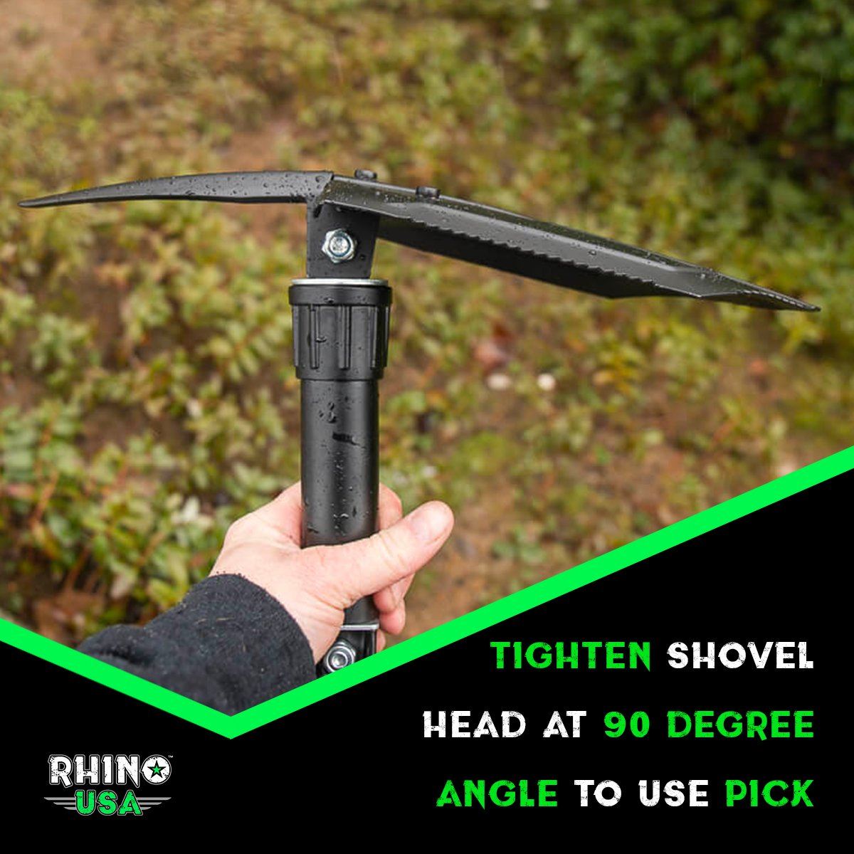 Folding Survival Shovel w/ Pick Recovery Rhino USA, Inc. 