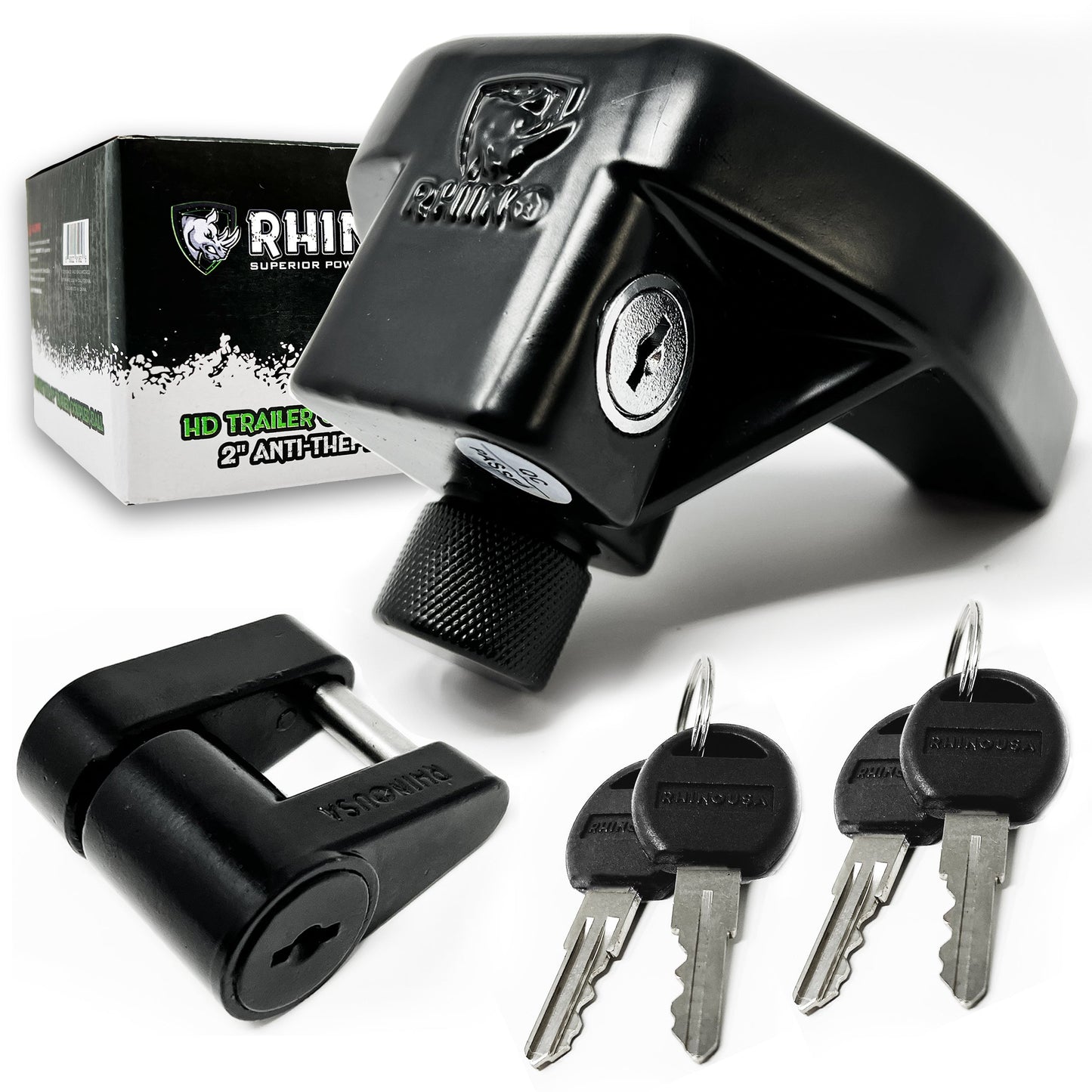 Trailer Coupler Lock Kits Rhino USA 2"