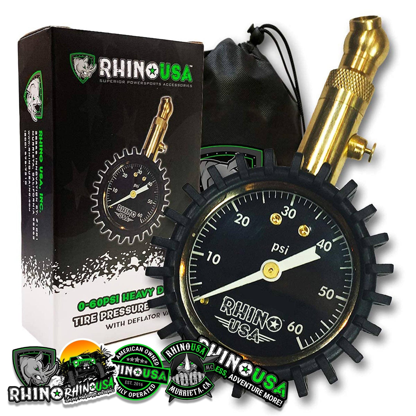 60 PSI Tire Pressure Gauge Tire Pressure Gauges Rhino USA, Inc.