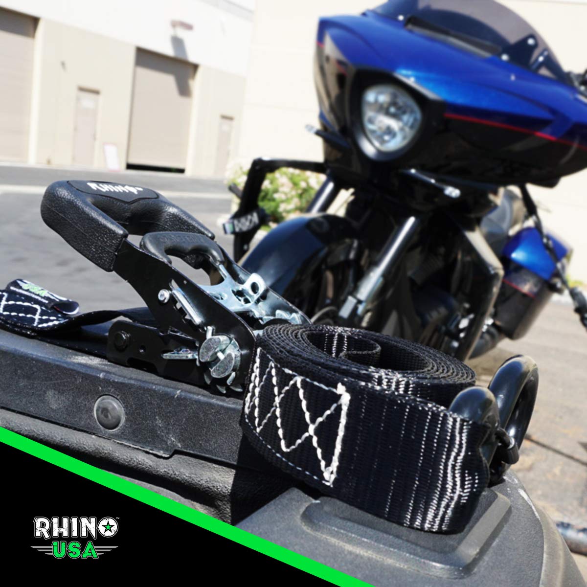 1.6" x 8' HD Ratchet Tie-Down Set (2-Pack) Tie-Down Straps Rhino USA, Inc.
