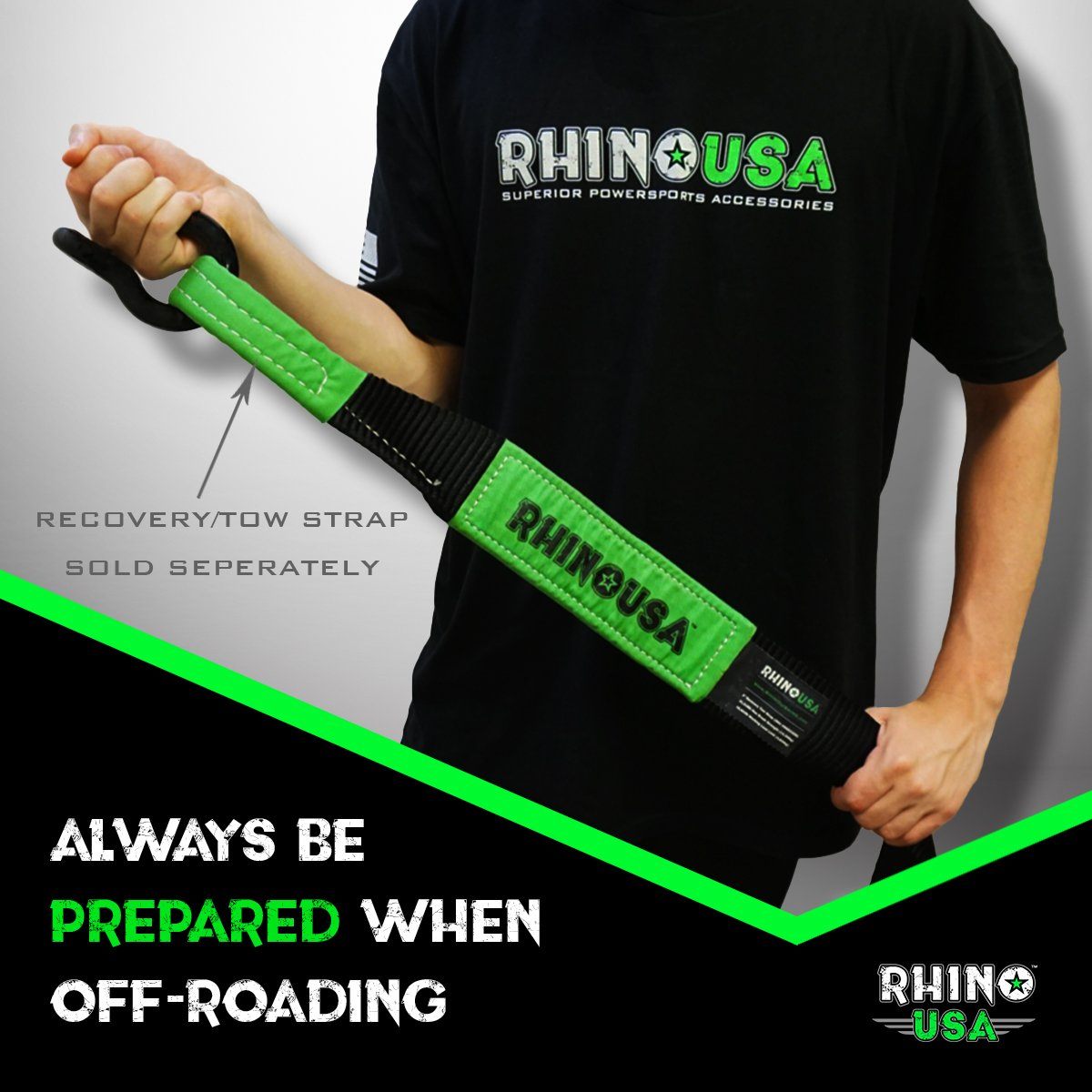 20' Tow Strap & D-Ring Shackle Set Combo Recovery Rhino USA, Inc.