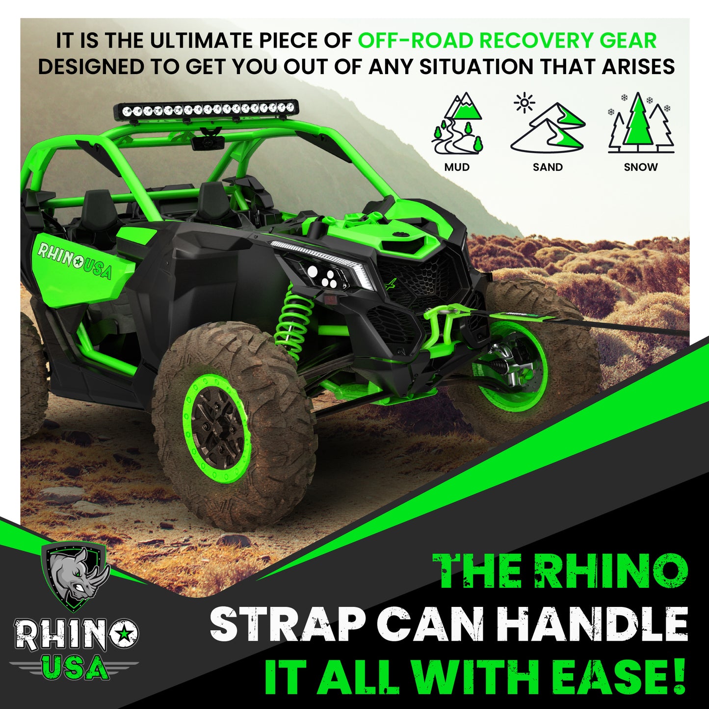 3" Ultimate Recovery Tow Strap