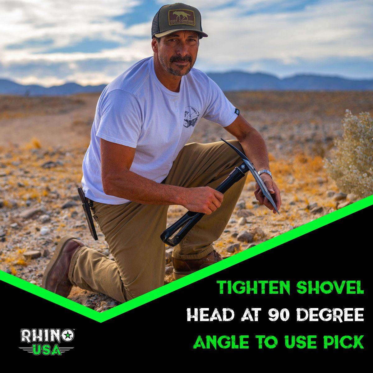 Folding Survival Shovel w/ Pick Recovery Rhino USA, Inc.
