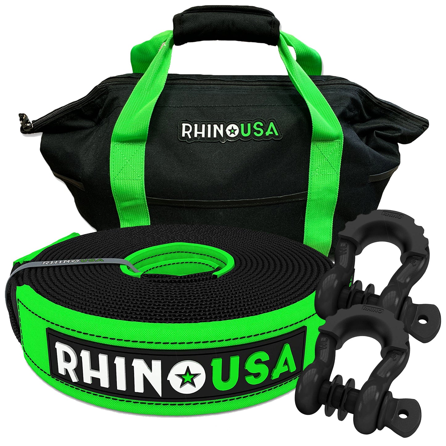 30' Tow Strap & D-Ring Shackle Set Combo Recovery Rhino USA, Inc.