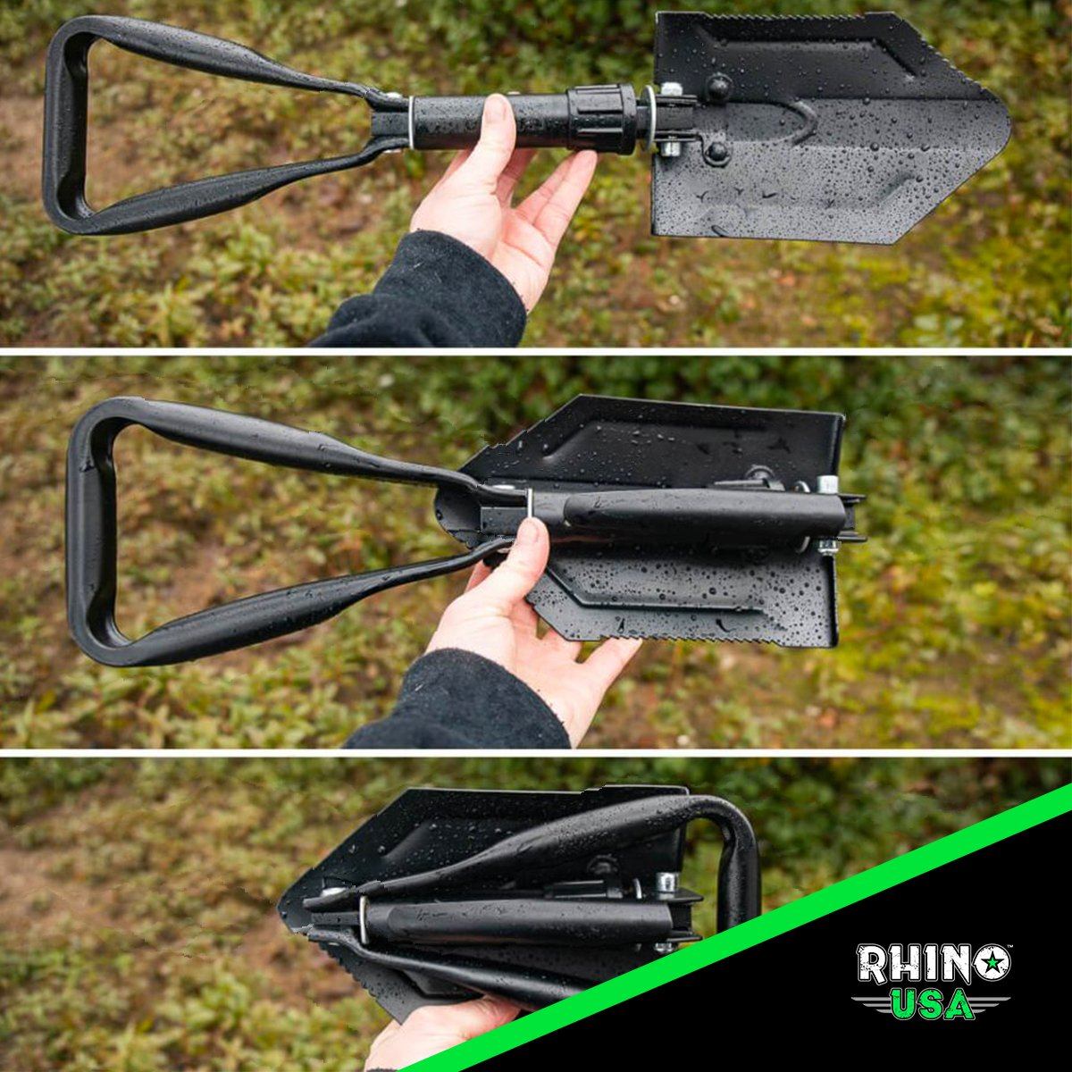 Folding Survival Shovel w/ Pick Recovery Rhino USA, Inc.