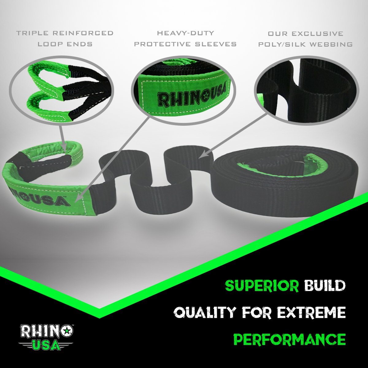 2" x 20' Ultimate Recovery Tow Strap Recovery Rhino USA, Inc.
