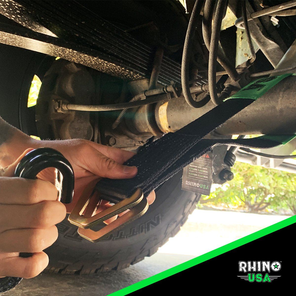 2" x 38" Axle Tie-Down Straps (4-Pack) Rhino USA, Inc.