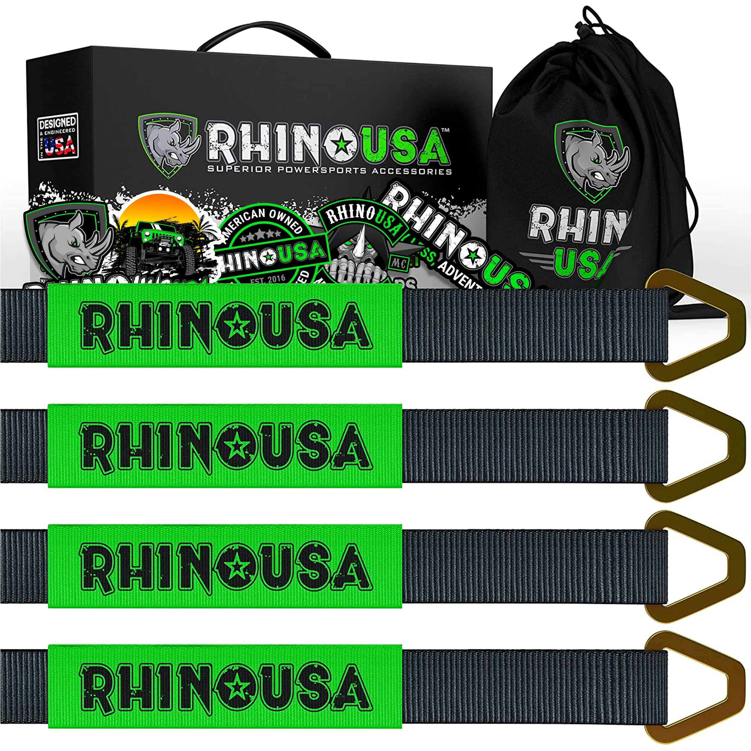 Best Vehicle Tie-Down Straps (2 Heavy Duty) - Rhino USA