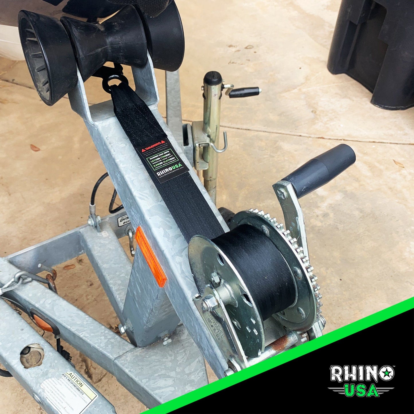 Boat Winch Strap w/ Hook Rhino USA