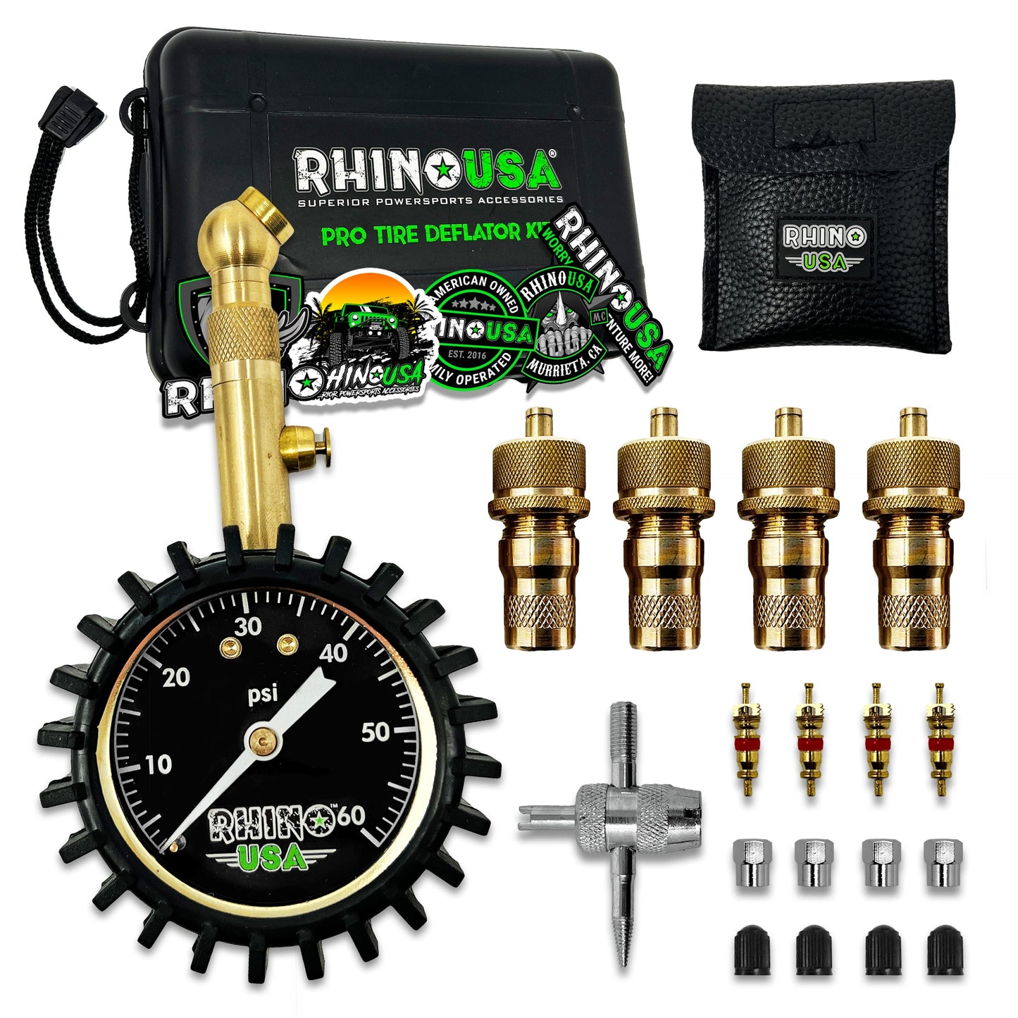Pro Tire Deflator Kit Tire Pressure Gauges Rhino USA