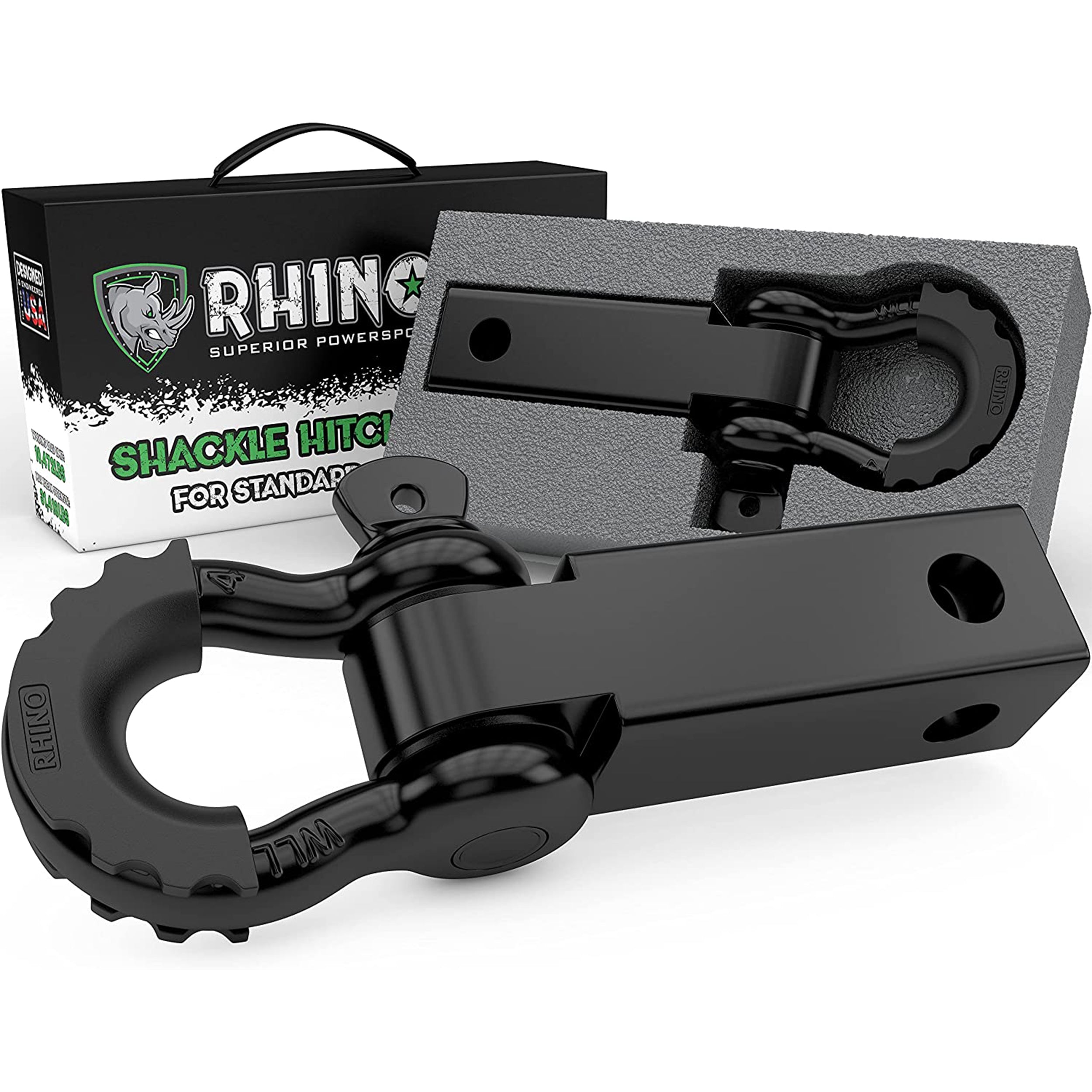 Rhino USA Shackle Hitch Receiver Best Towing Accessories for Trucks Jeeps