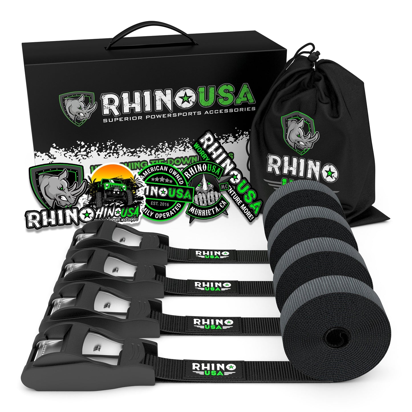1" x 12' Lashing Tie-Down Straps Tie-Down Straps Rhino USA, Inc.