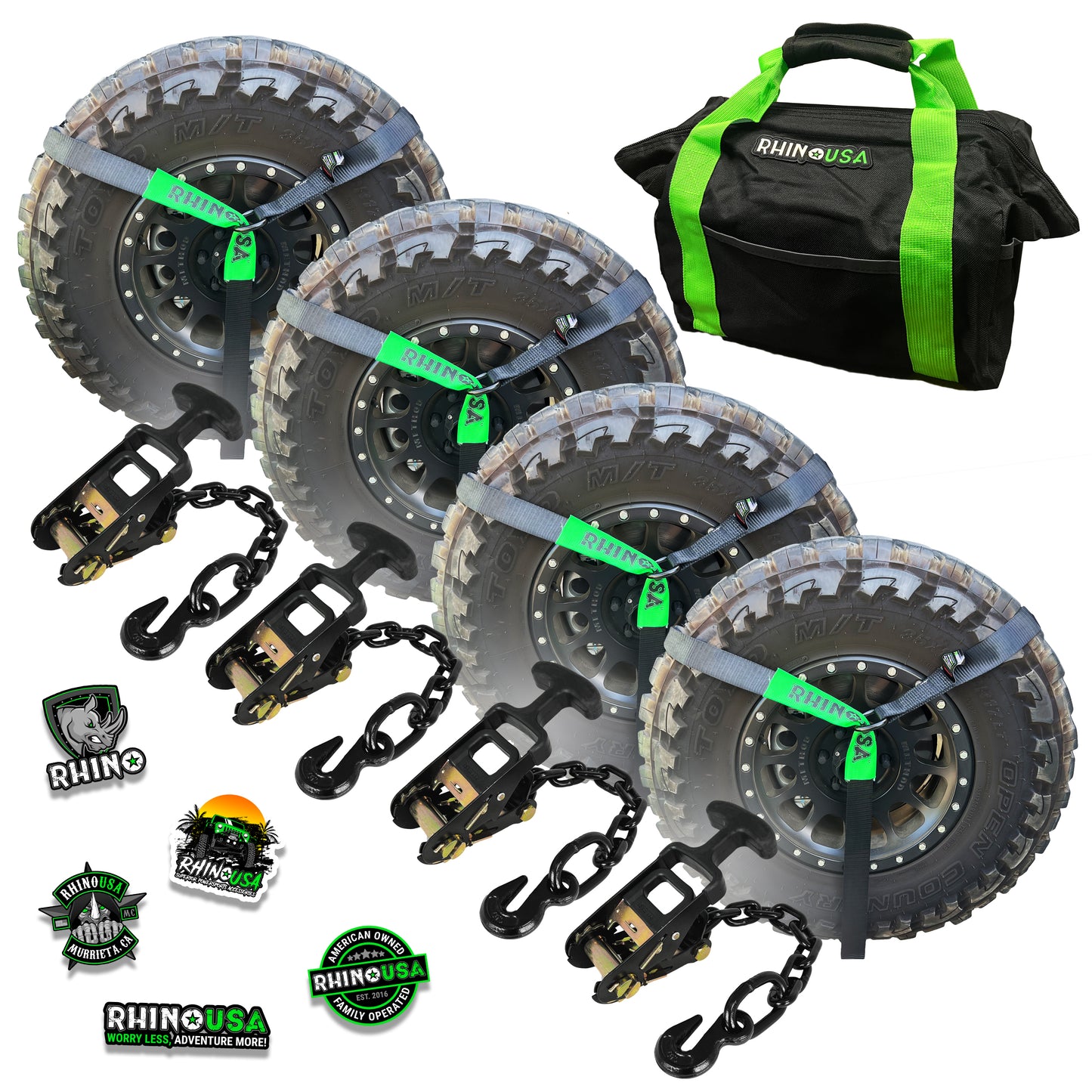 Car Tie-Down Lasso Straps (4-Pack)