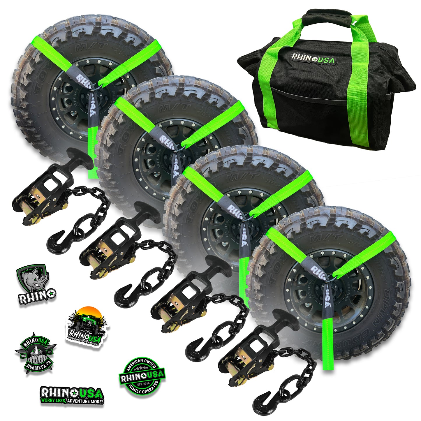 Car Tie-Down Lasso Straps (4-Pack)