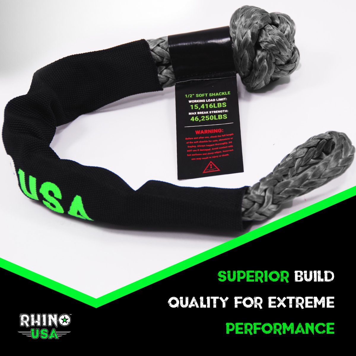 1/2" x 22" Synthetic Soft Shackles Rhino USA