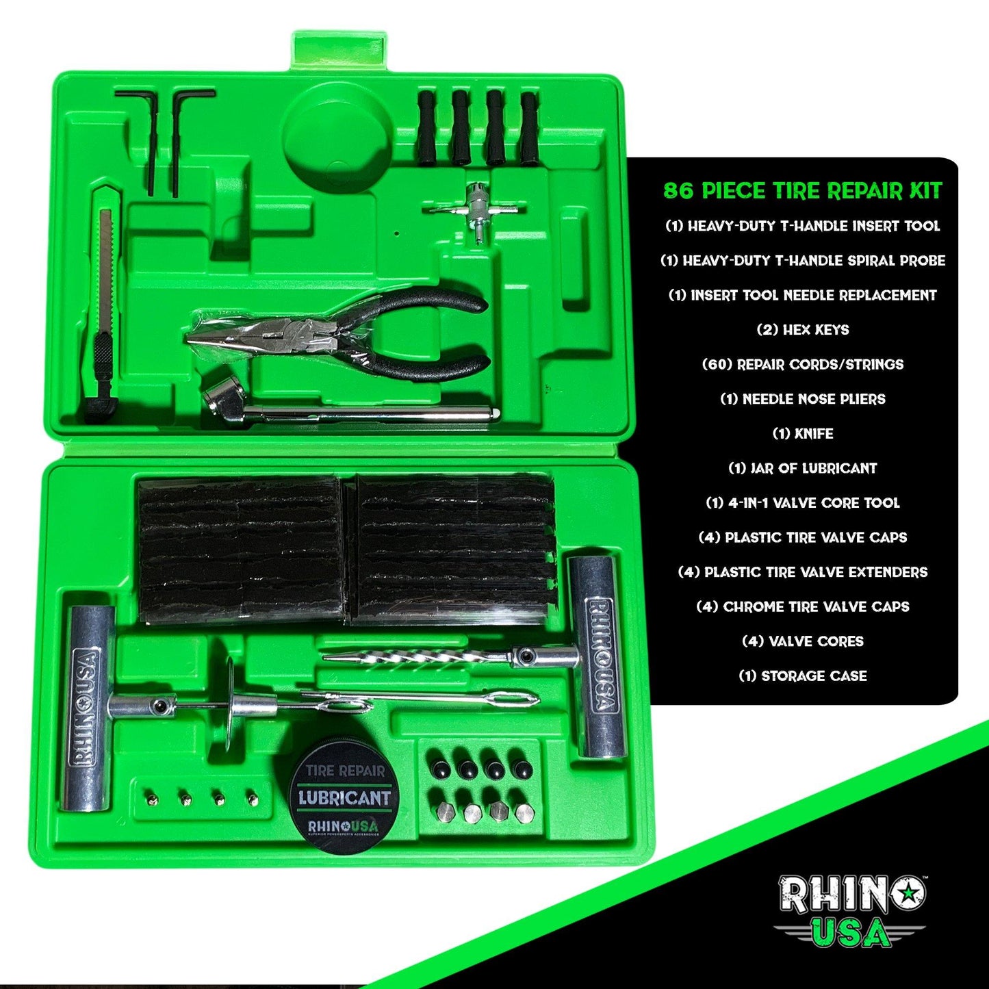 86 Piece Tire Repair Kit Rhino USA, Inc.