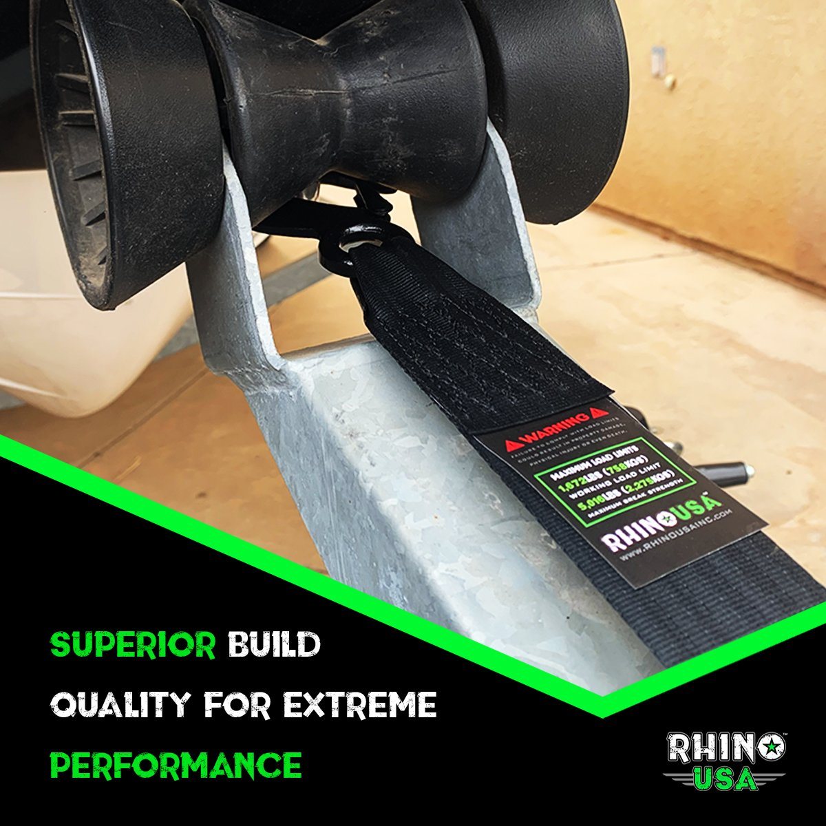 Boat Winch Strap w/ Hook Rhino USA