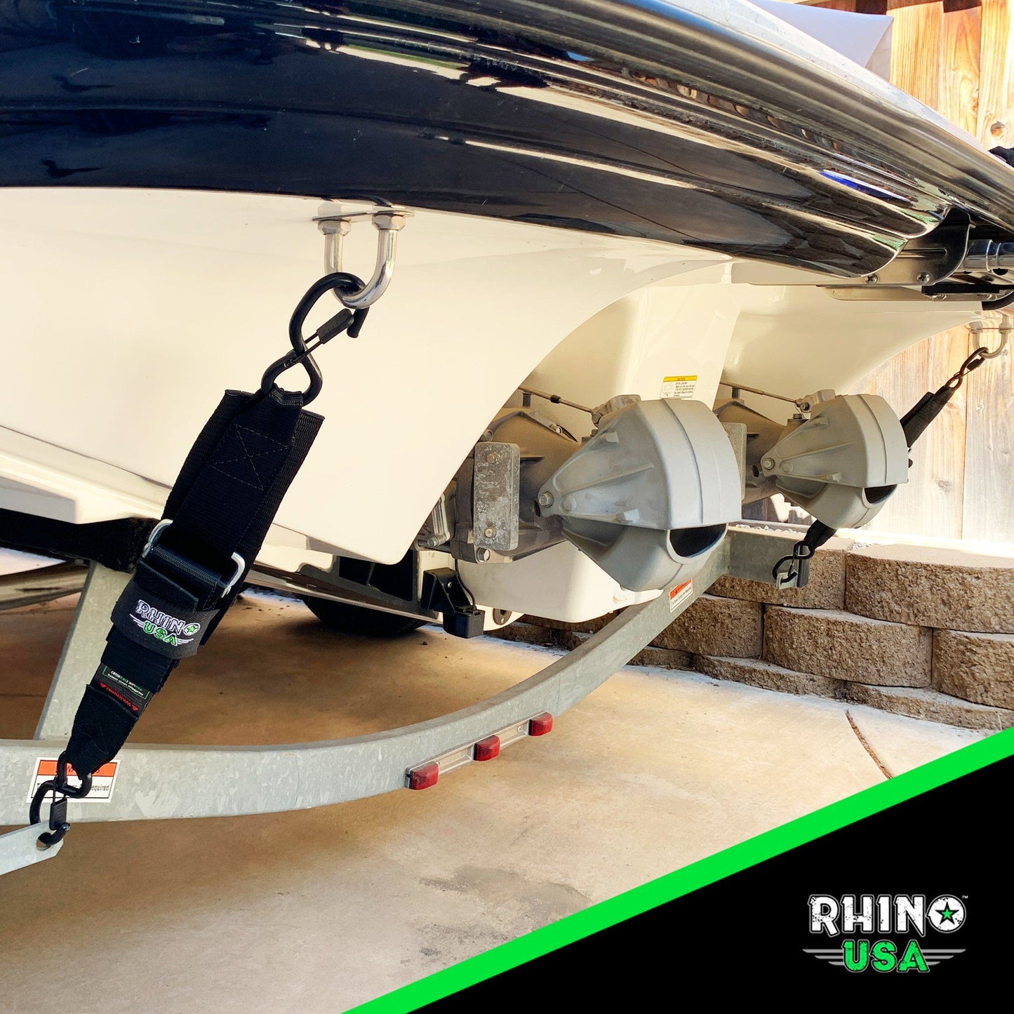 2" x 4' Transom Tie-Down Set Tie-Down Straps Rhino USA