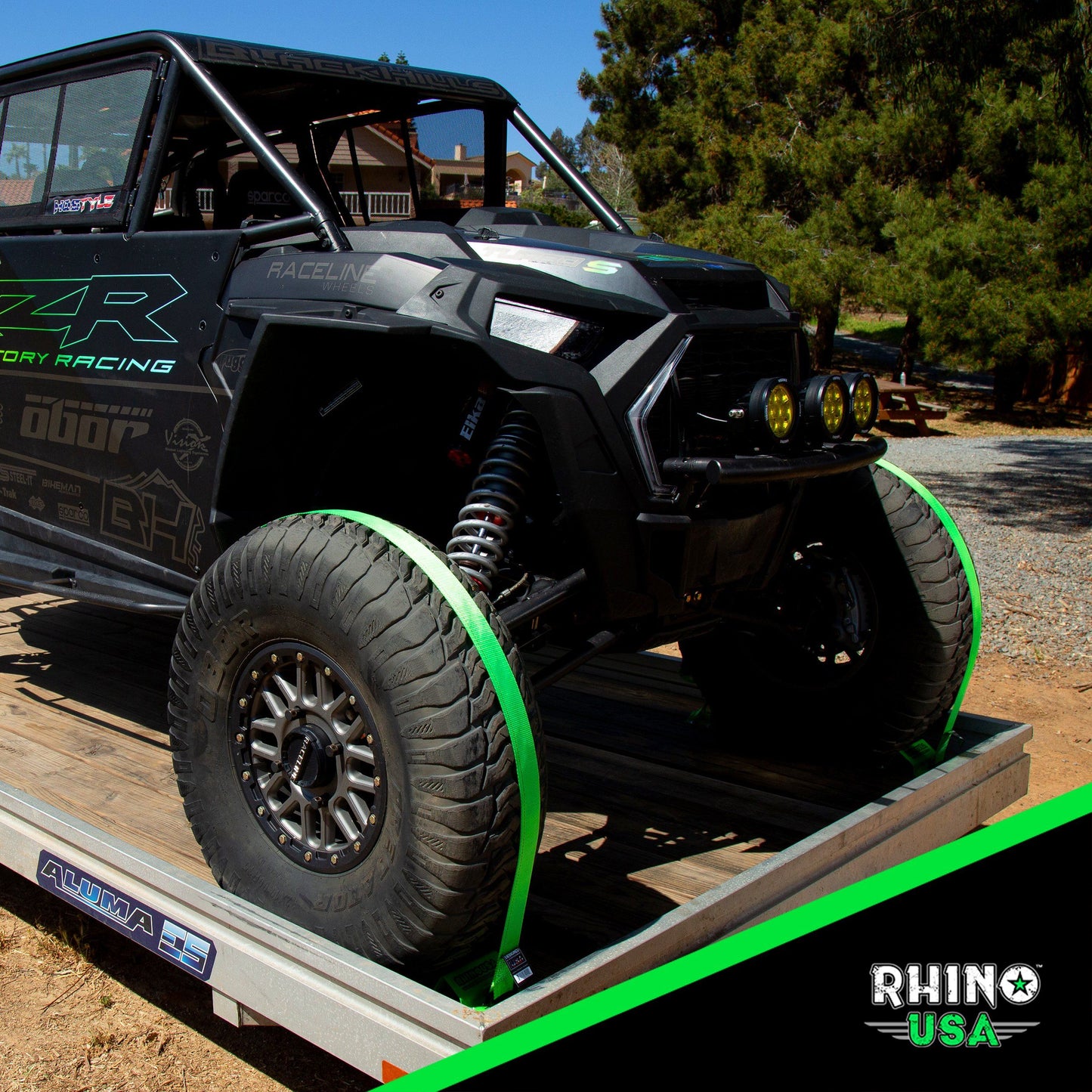 UTV Wheel Chock Tie-Down Kit Tie-Down Straps Rhino USA
