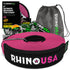 Rhino USA 2 inch by 20 foot ultimate recovery tow strap in pink with camo storage bag