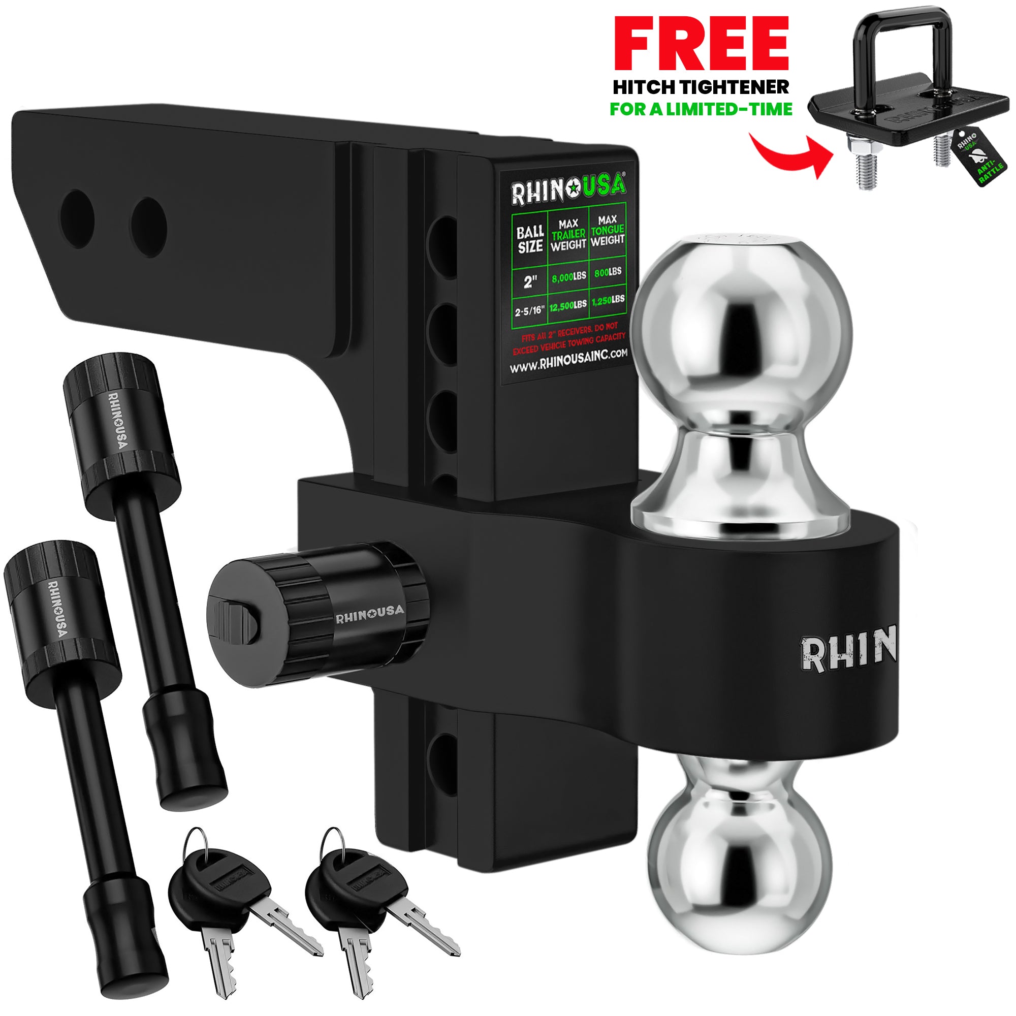 Adjustable Drop Hitch (2" Receivers)
