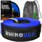 Rhino USA 3 inch by 30 foot ultimate recovery tow strap in blue with camo storage bag