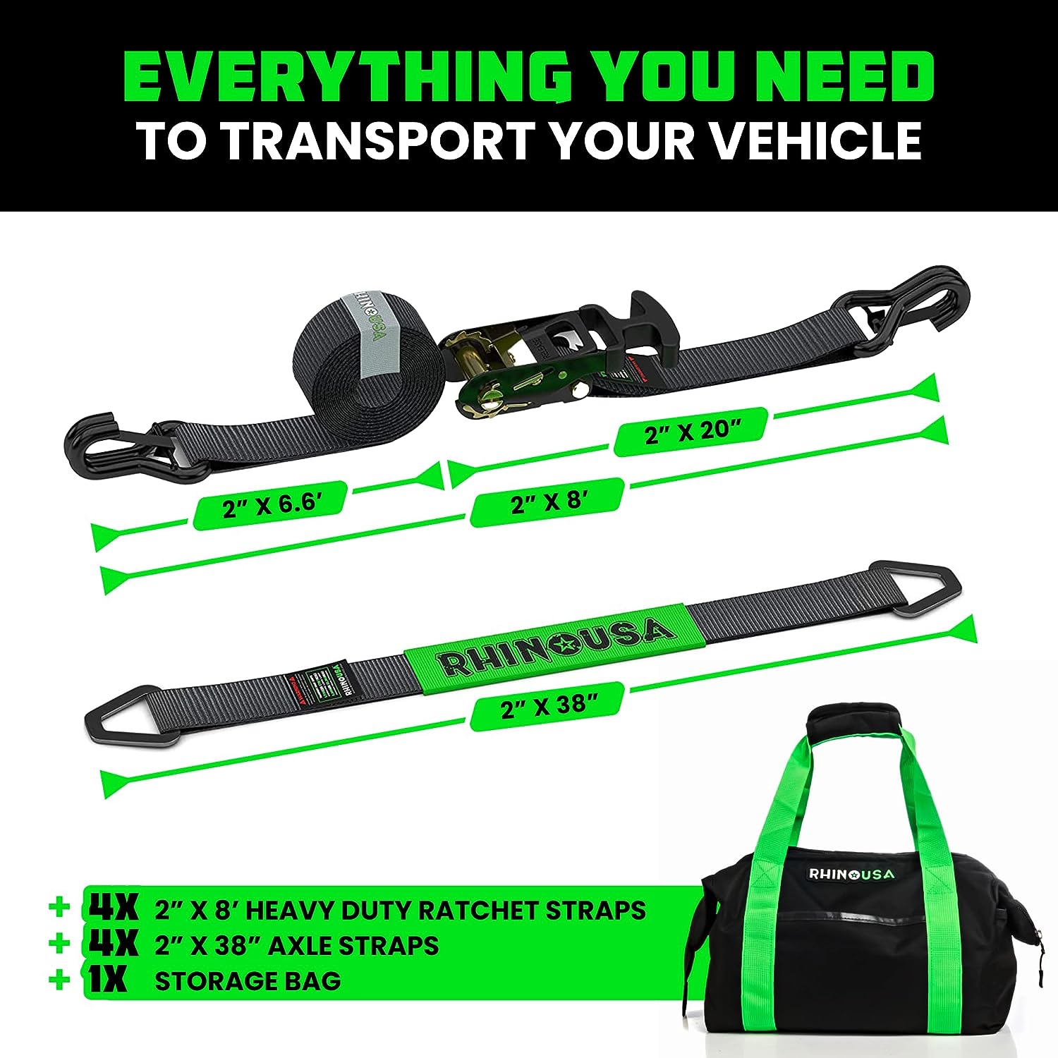 Rhino usa heavy duty vehicle tie down kit deals