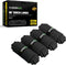 Rhino USA 16' Dock Lines kit, black 1/2 inch x 16', 1,000 lb breaking and 5,000 lb working load