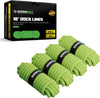 Rhino USA 16' Dock Lines kit, green 1/2 inch x 16', 1,000 lb breaking and 5,000 lb working load