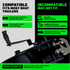 Compatibility chart: fits 2in mounting posts with 3-bolt spacing, not for welded or narrow frames