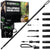 Rhino USA black collapsible hiking stick with nine survival tool accessories and camo storage pouch