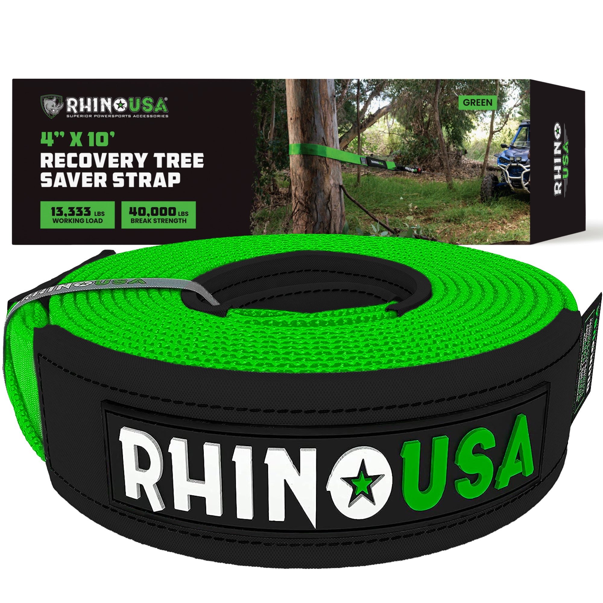 Datanly 4 Pcs Winch Recovery Kit, 3'' X 8' Tree Saver With Block