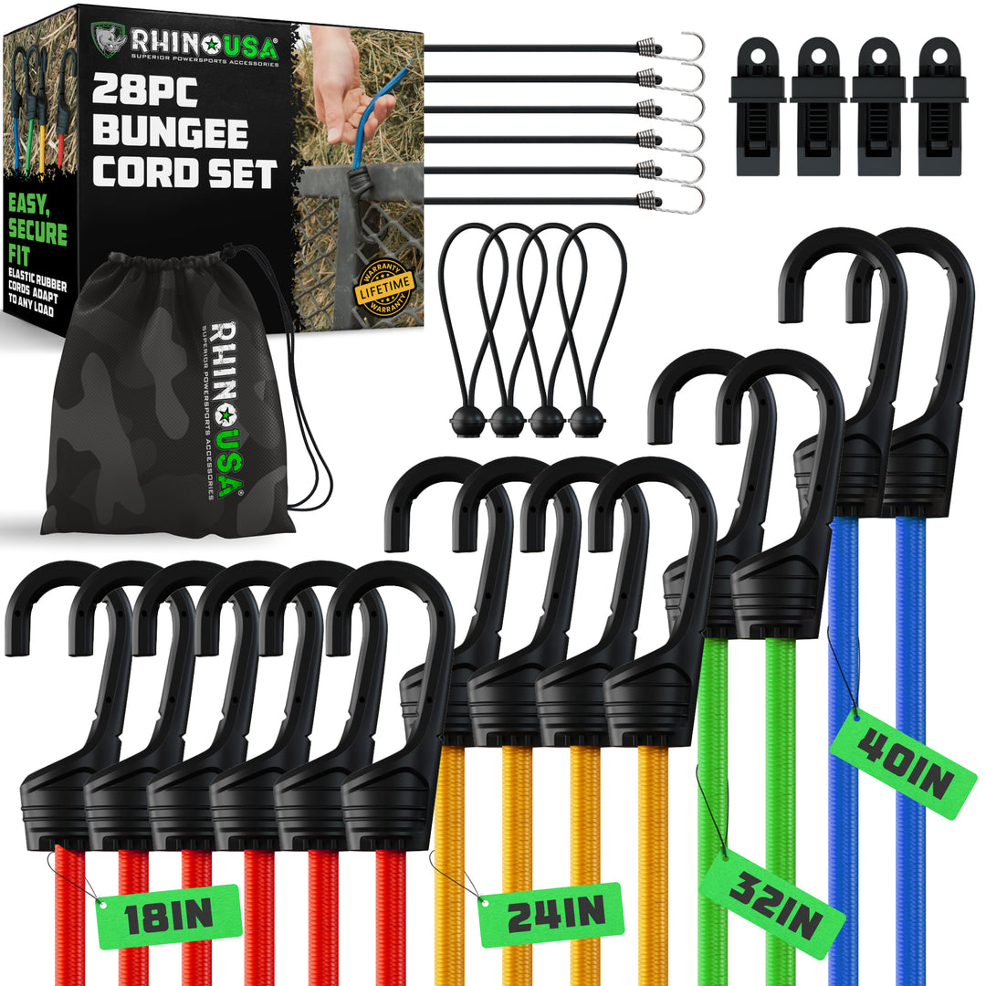 tarp bungee cords 28 Piece Bungee Cord Set – Rhino USA