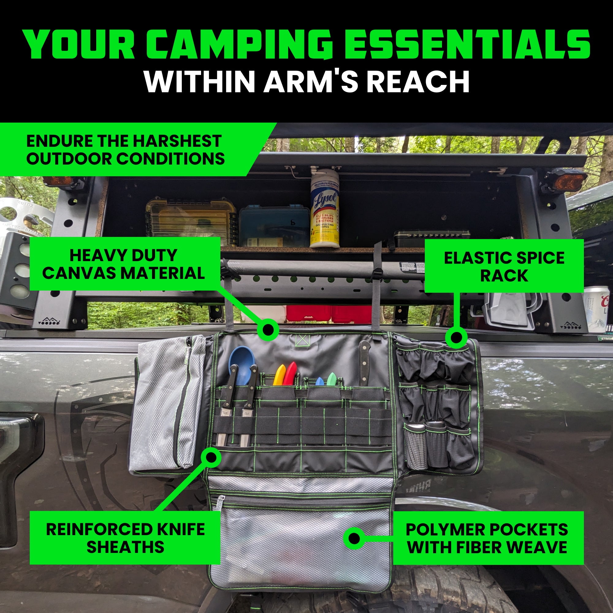 camping organizer Rhino USA AC-SBCAMPKIT-BLK