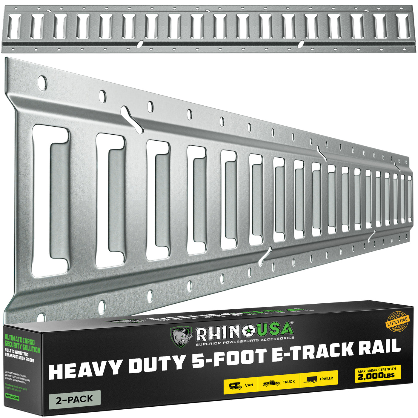 E Track Ratchet Tie Down Straps (4-Pack) - Rhino USA