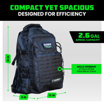 attach molle backpack and laptop backpack Rhino USA Tactical Backpack Black