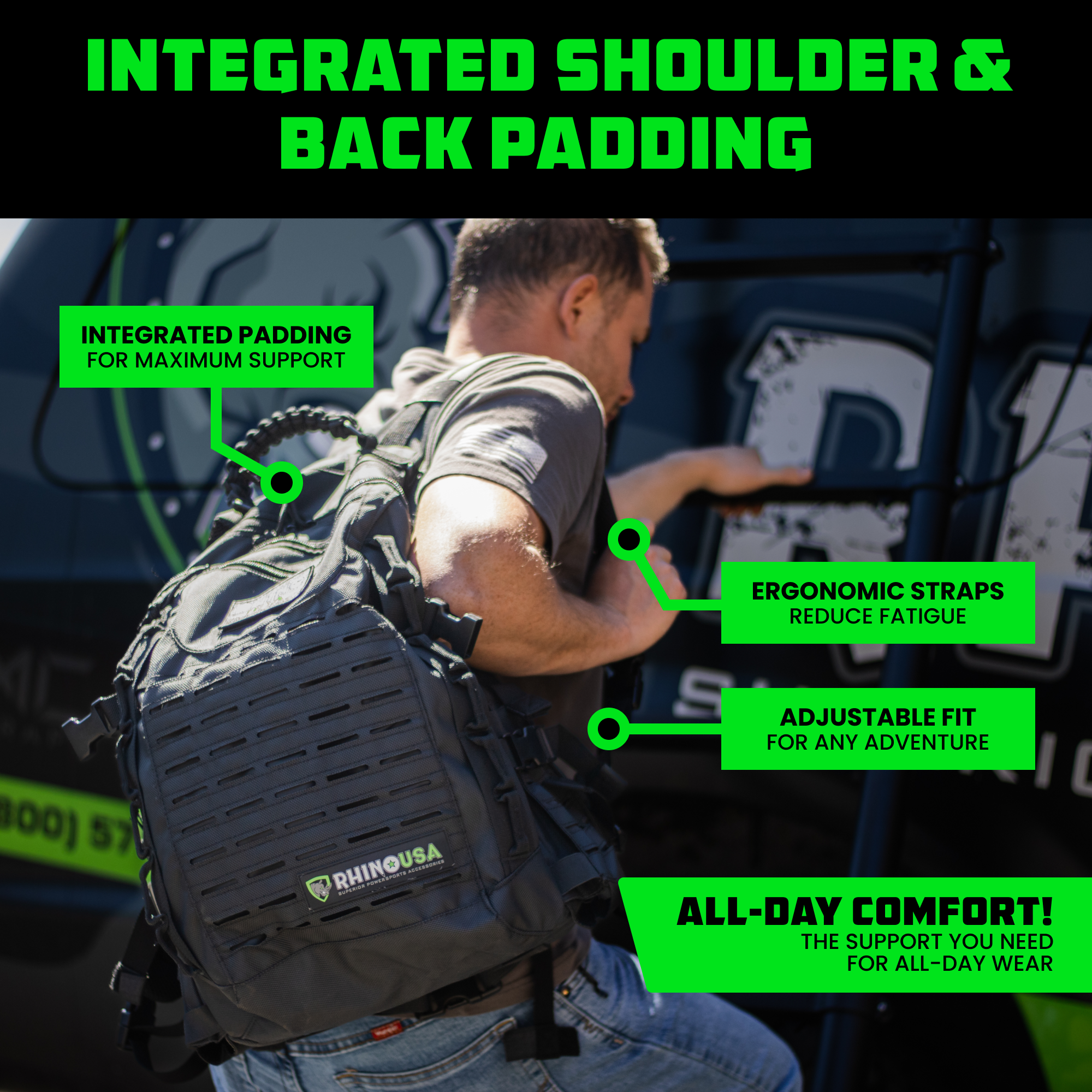 best tactical backpacks for travel Rhino USA Tactical Backpack Black