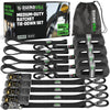 1" x 15' Ratchet Tie-Down Set (4-Pack)