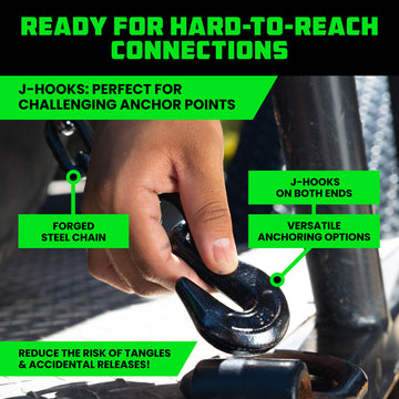 Tow Truck Straps 8-Pack 8-Foot Lasso Straps For Towing - Car Hauler, Truck, Dolly Tire Tie Down Straps Part DHJ-01004 - Foto 5