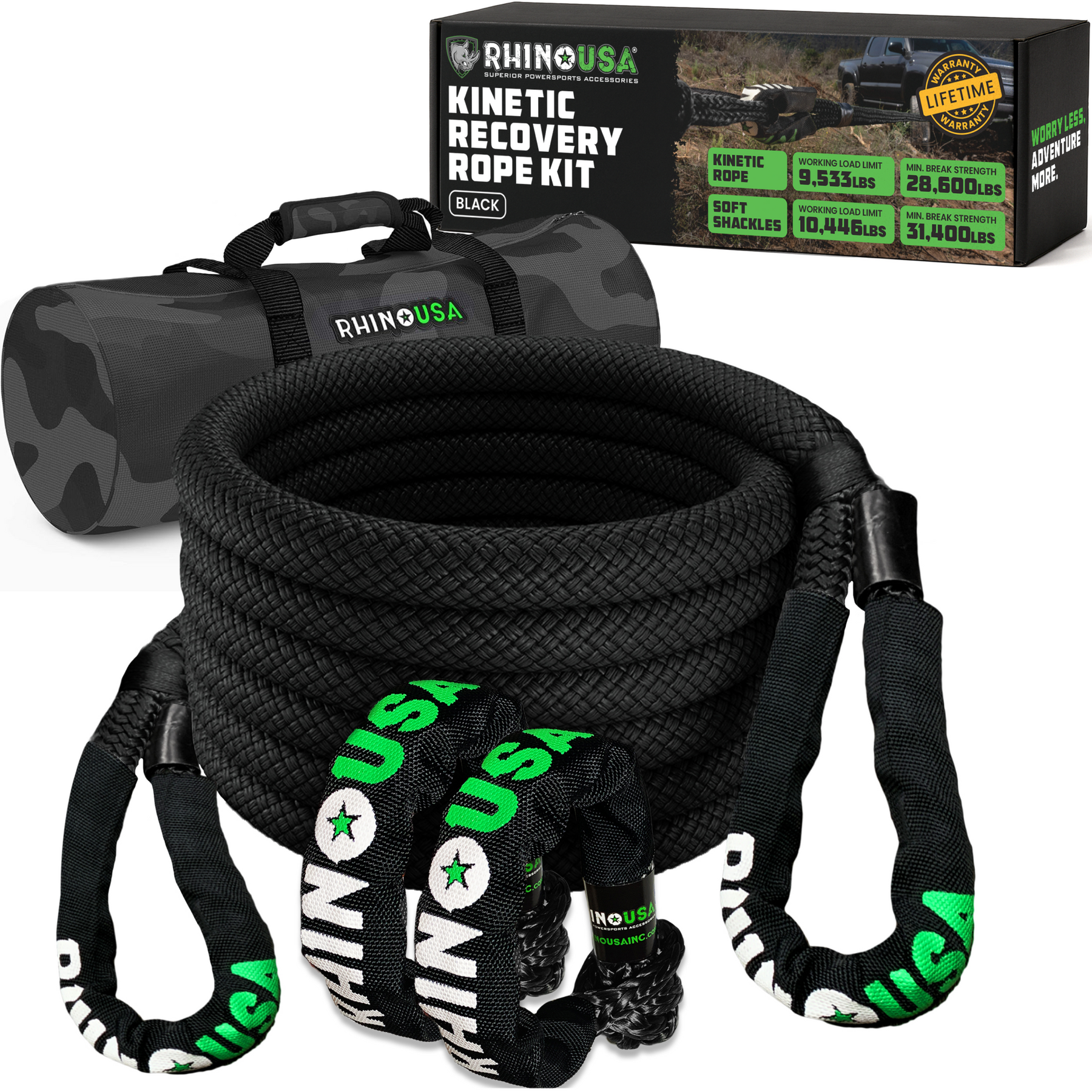 Secure Tech Kinetic Rope Kinetic Recovery Ropes - Rhino USA