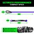 Rhino USA kit contents: 7/8 inch by 30 foot kinetic rope, two 3/8 inch soft shackles, and heavy-duty camo carry bag