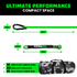 Rhino USA kit contents: 7/8 inch by 30 foot kinetic rope, two 3/8 inch soft shackles, and heavy-duty camo carry bag