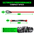 Rhino USA kit contents: 7/8 inch by 30 foot kinetic rope, two 3/8 inch soft shackles, and heavy-duty camo carry bag