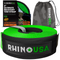 Rhino USA 3 inch by 20 foot ultimate recovery tow strap in green with camo storage bag