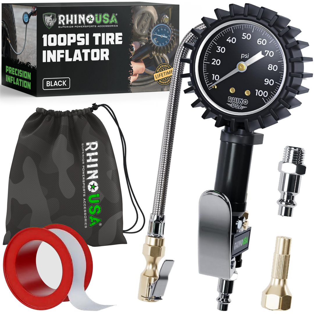 Best Tire Inflator with Pressure Gauge (100 PSI) Rhino USA