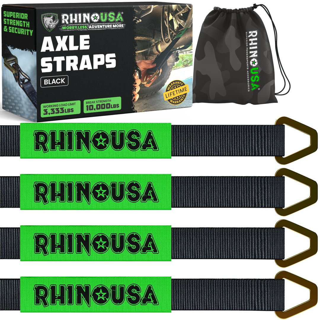 USA 2 Cinghie Per Assale 18x2 Pollici - Tie Down Per Auto Da Corsa, ATV, Carro Attrezzi, Carico Pesante 10.000 Lbs