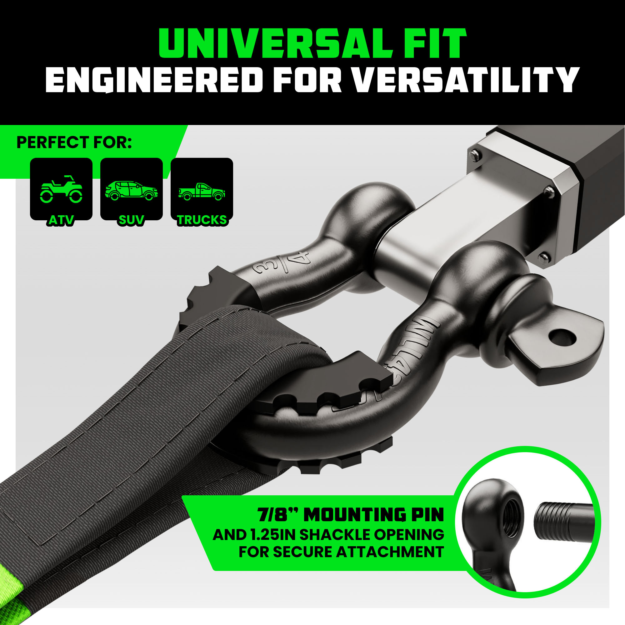 D Ring Shackle AUTMATCH 3/4" D Ring Mega Shackles With 7/8" Screw Pin D Ring Shackle AUTMATCH 3/4" D Ring Mega Shackles With 7/8" Screw Pin